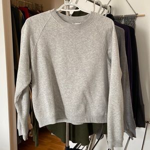 Frank and Oak Gym Fleece Crewneck Sweater, Speckled Grey, Small